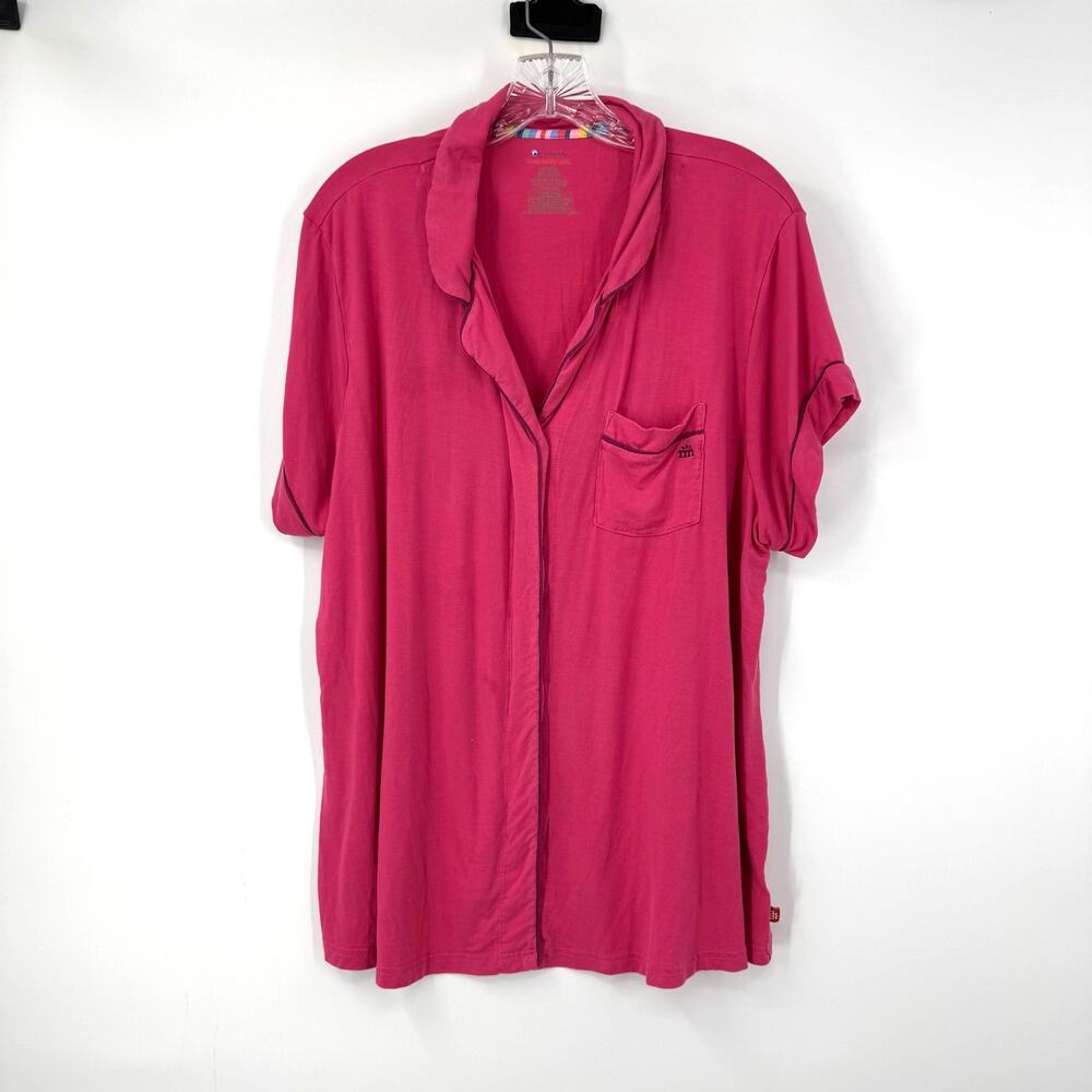 Magnetic Me Women's Pajama Lounge Shorts Set XXL Pink Modal Pockets Maternity - Picture 2 of 11